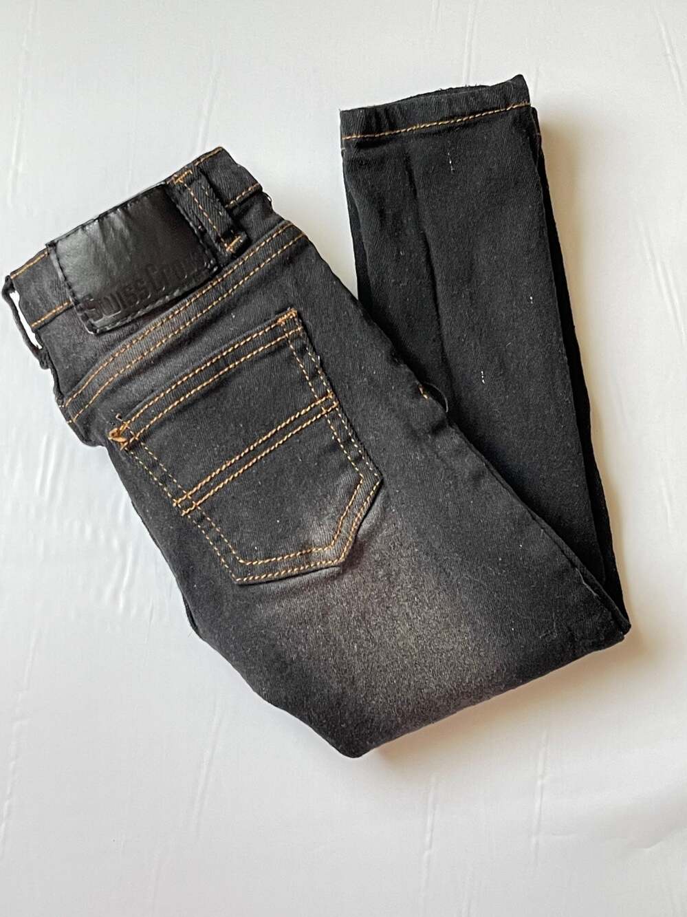Swiss Cross Girls Size 4T Jean Black Straight Leg Denim